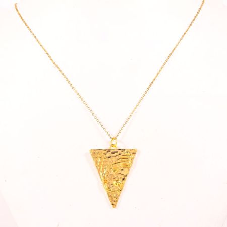 Indian Ganesha Necklace with 22k Gold Plated Ganesha Amulet for Yoga and Spirituality